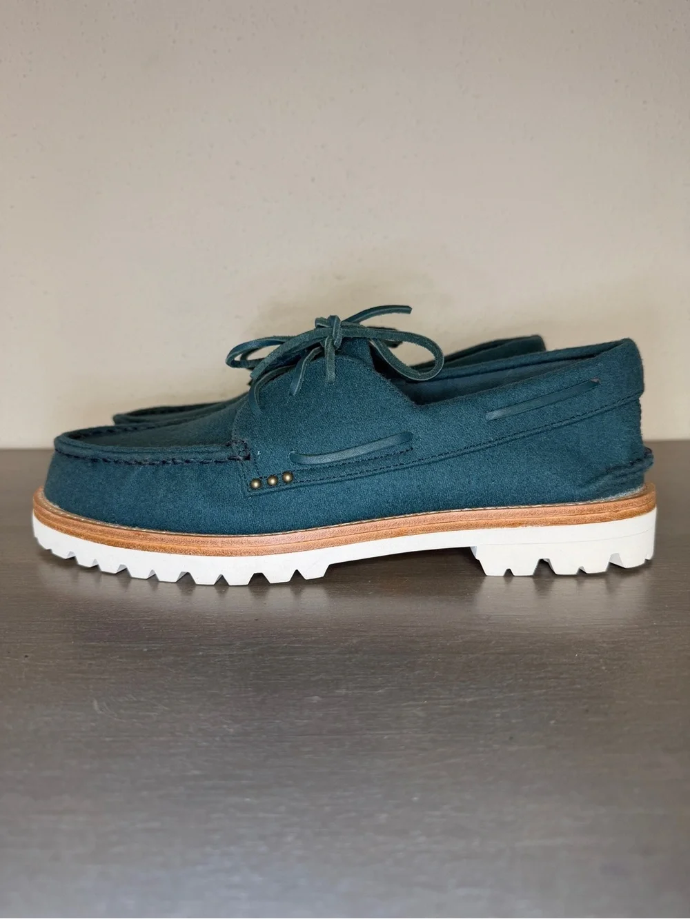 Mens Size 11.5 - Sperry Top Sider Casual  Boat Shoe Vibram Sole Emerald Green NW